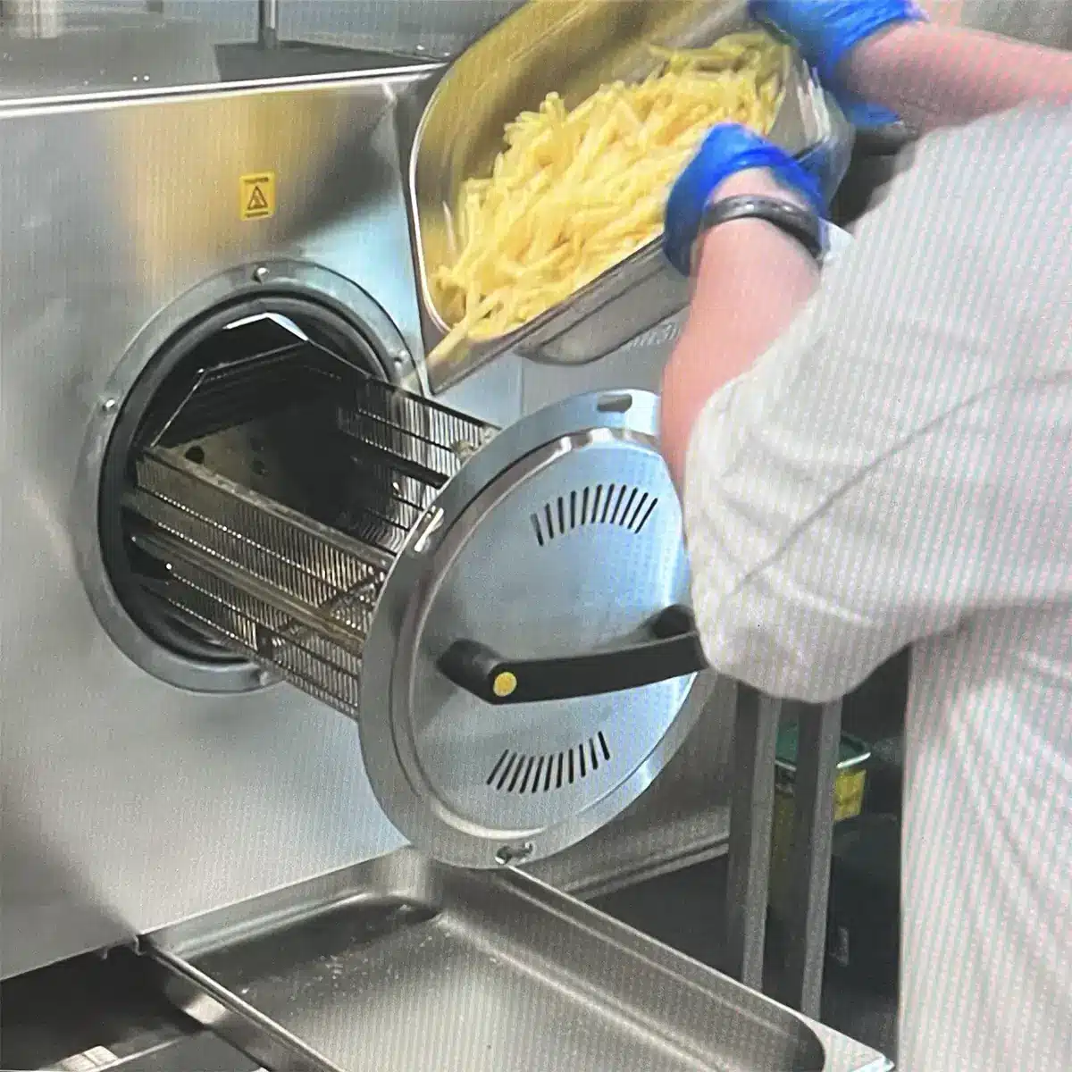 Oil-free crispy food cooked in LightFry commercial airfryer